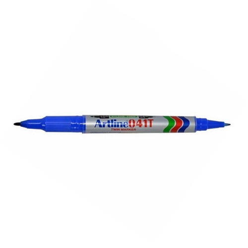 Artline EK041T Twin Paint Marker 0.4&1.0mm Blue